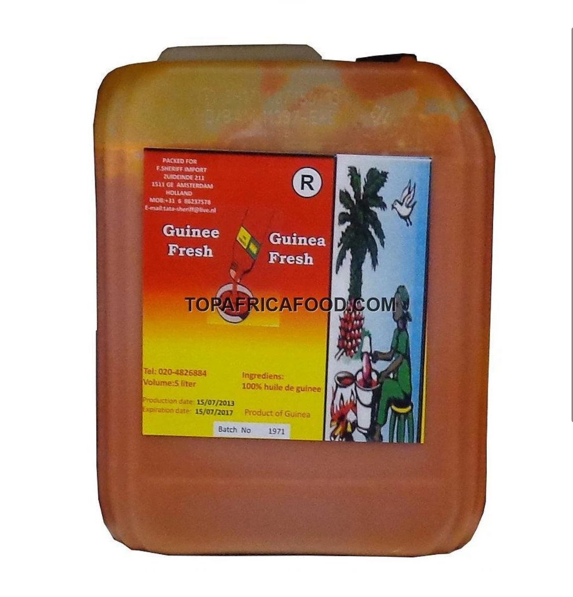 BIDON HUILE DE PALME "ROUGE"  5L